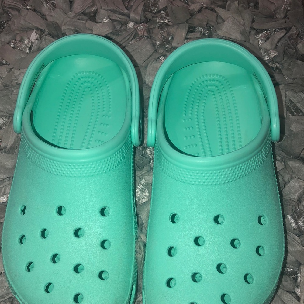 Mint green Crocs!